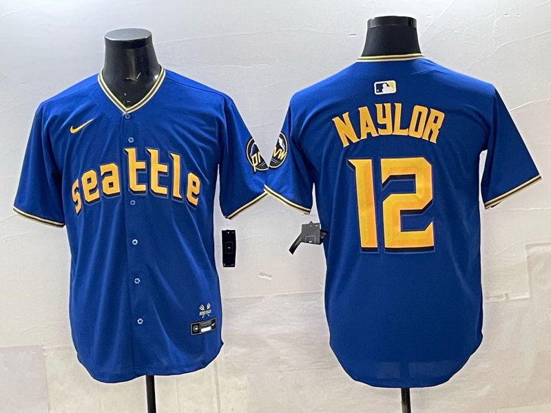 Men Seattle Mariners #12 Naylor blue Game Nike MLB 2025 Jersey 008->seattle mariners->MLB Jersey